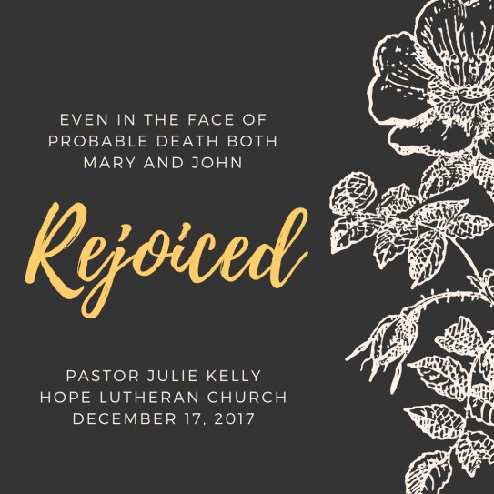 Even in the face of probable death both Mary and John-2